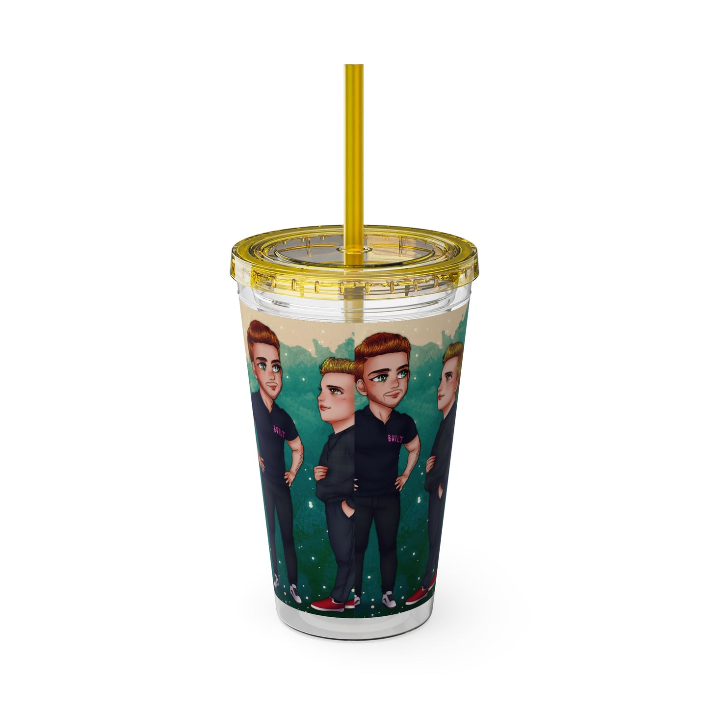 Caine & Logan Tumbler with Straw, 16oz