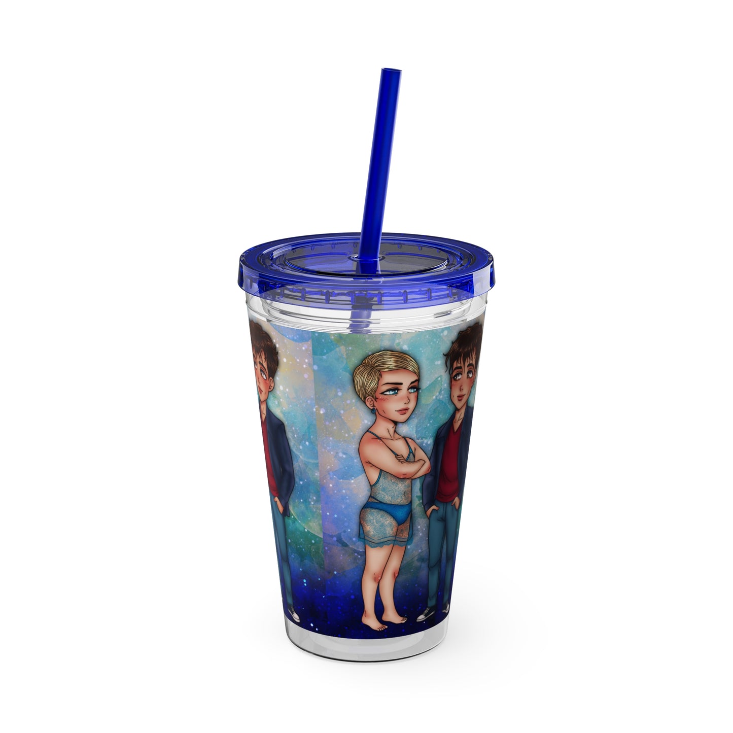 Syl & Russ Tumbler with Straw, 16oz