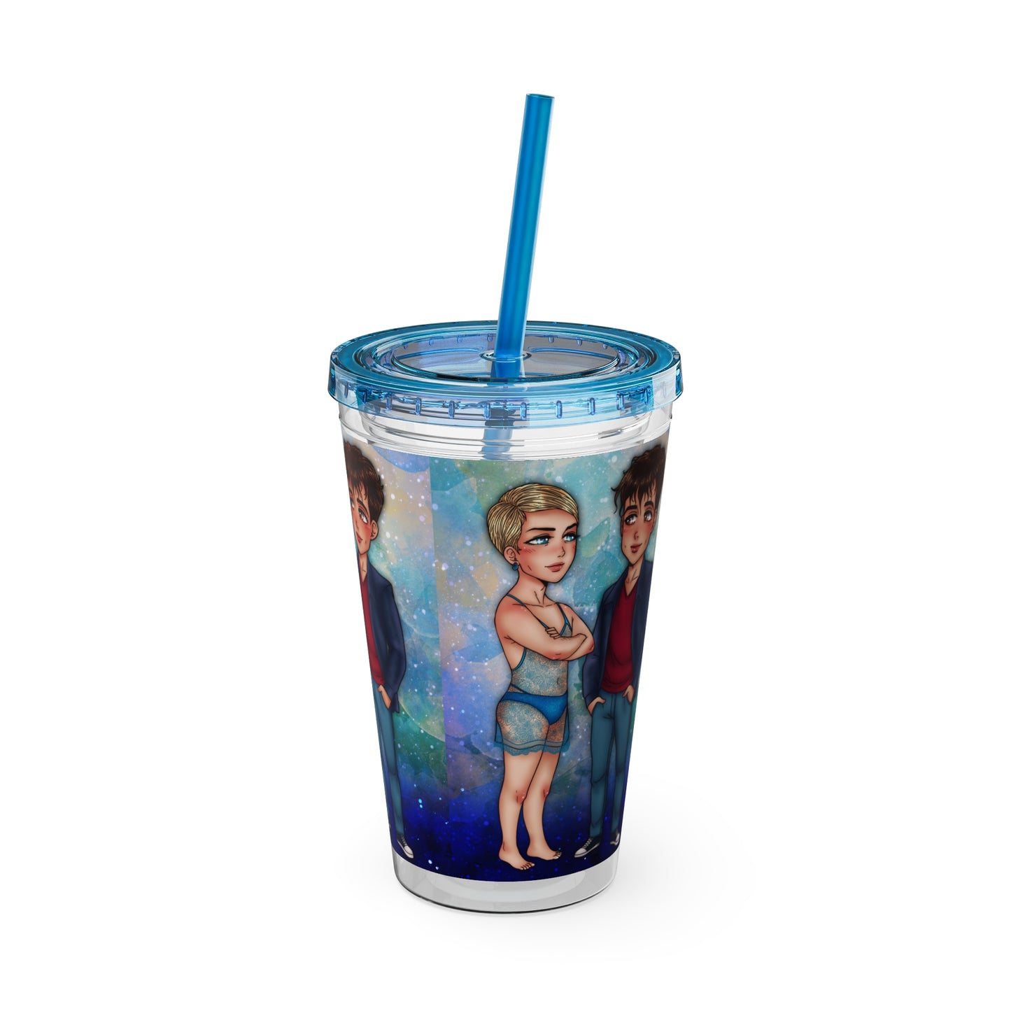 Syl & Russ Tumbler with Straw, 16oz