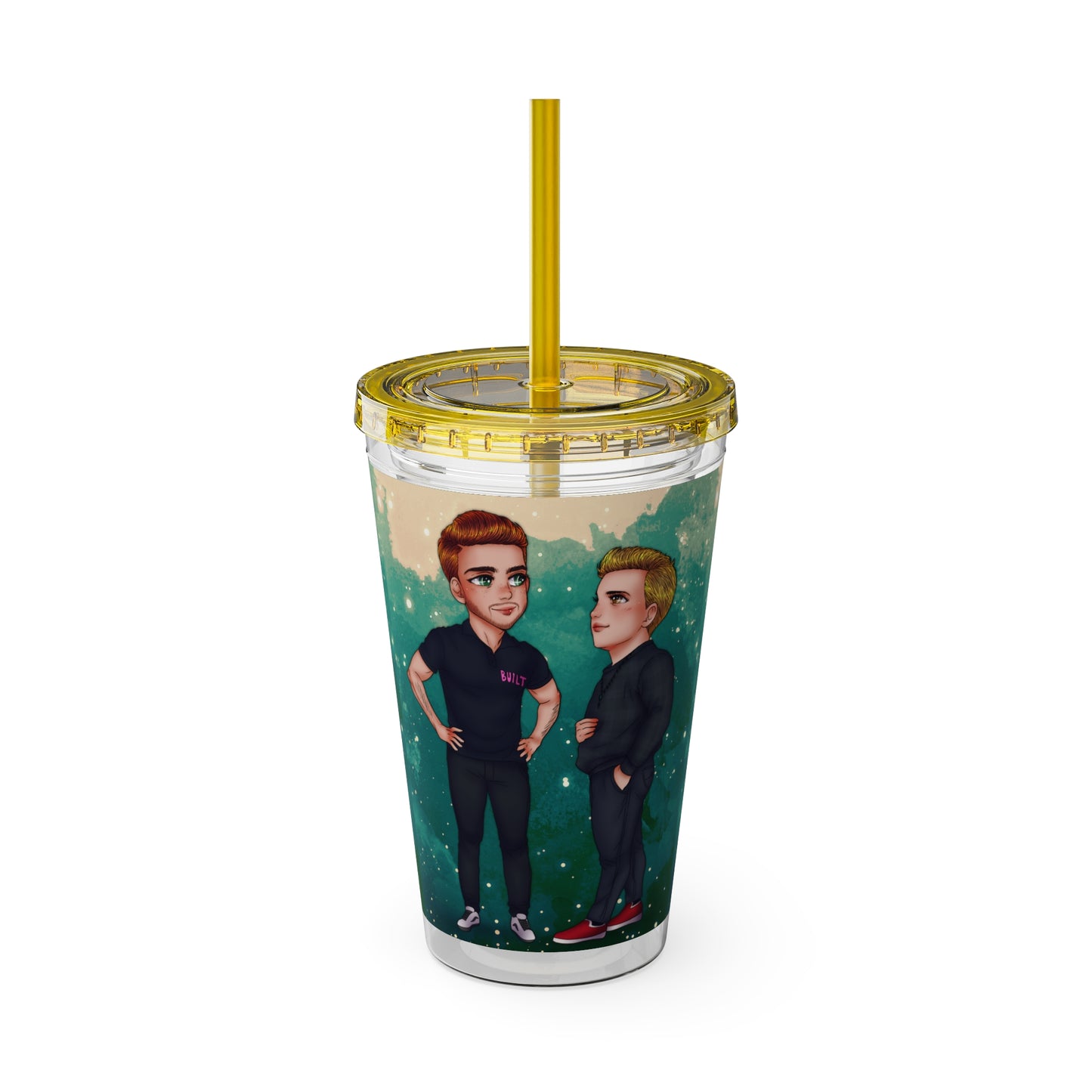 Caine & Logan Tumbler with Straw, 16oz