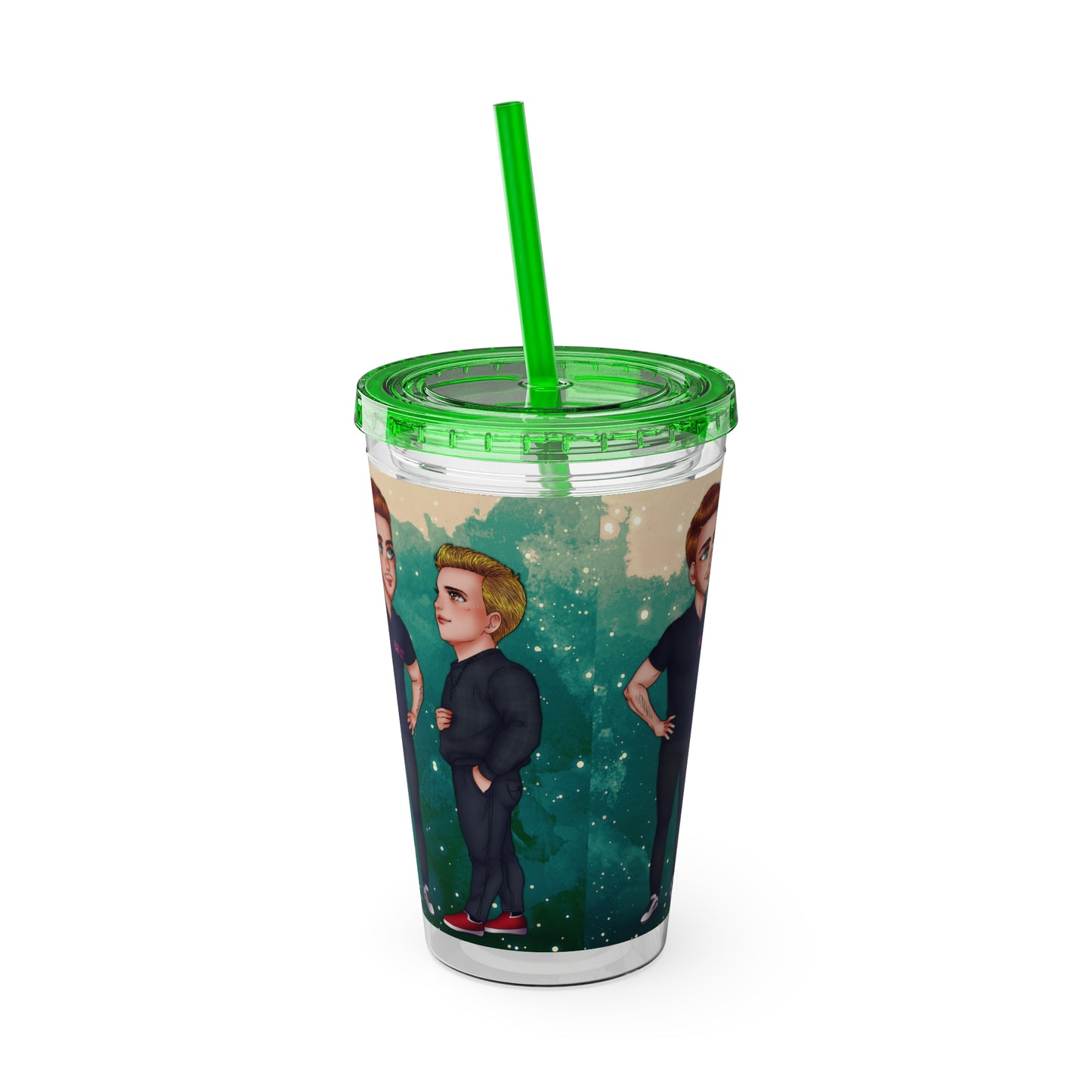Caine & Logan Tumbler with Straw, 16oz
