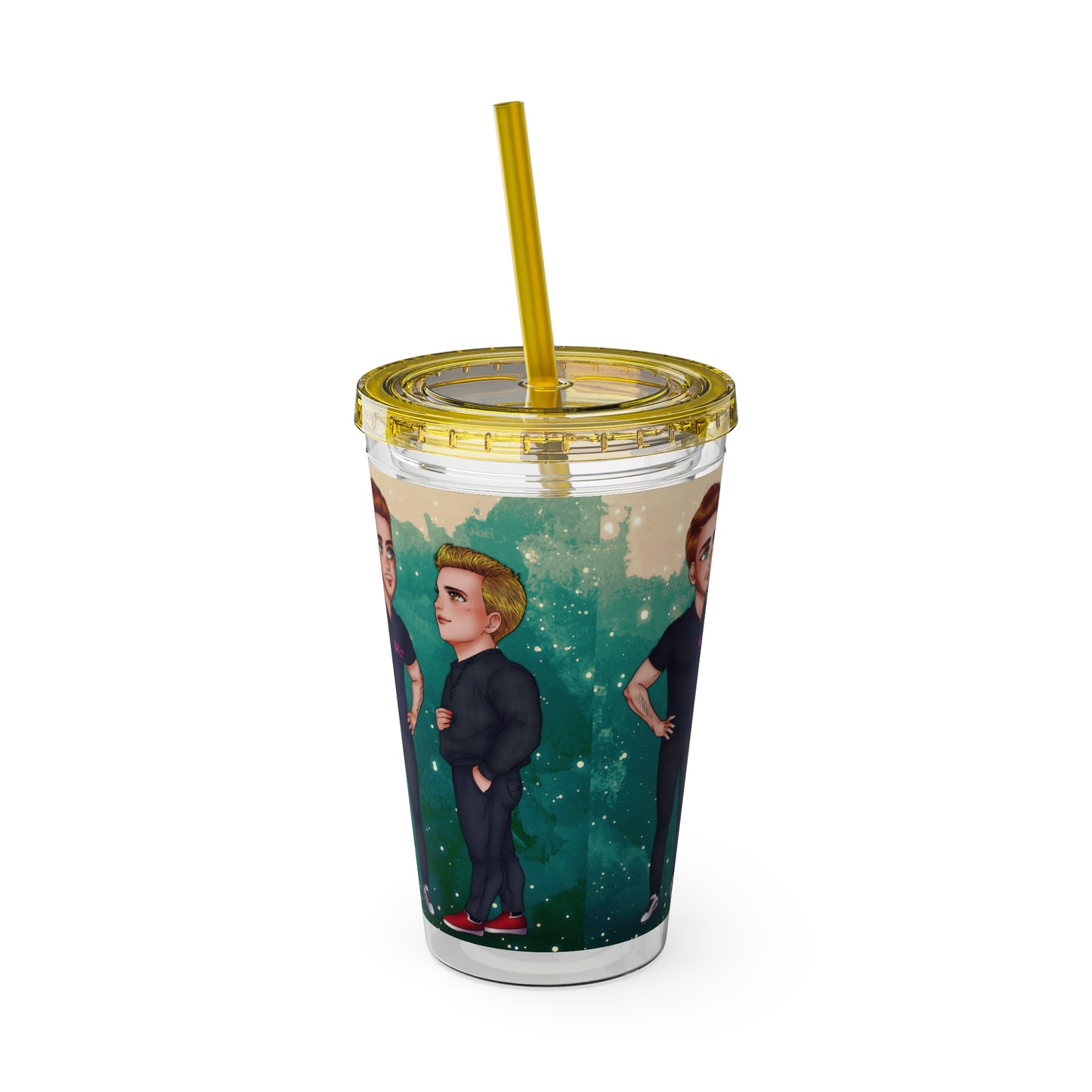 Caine & Logan Tumbler with Straw, 16oz