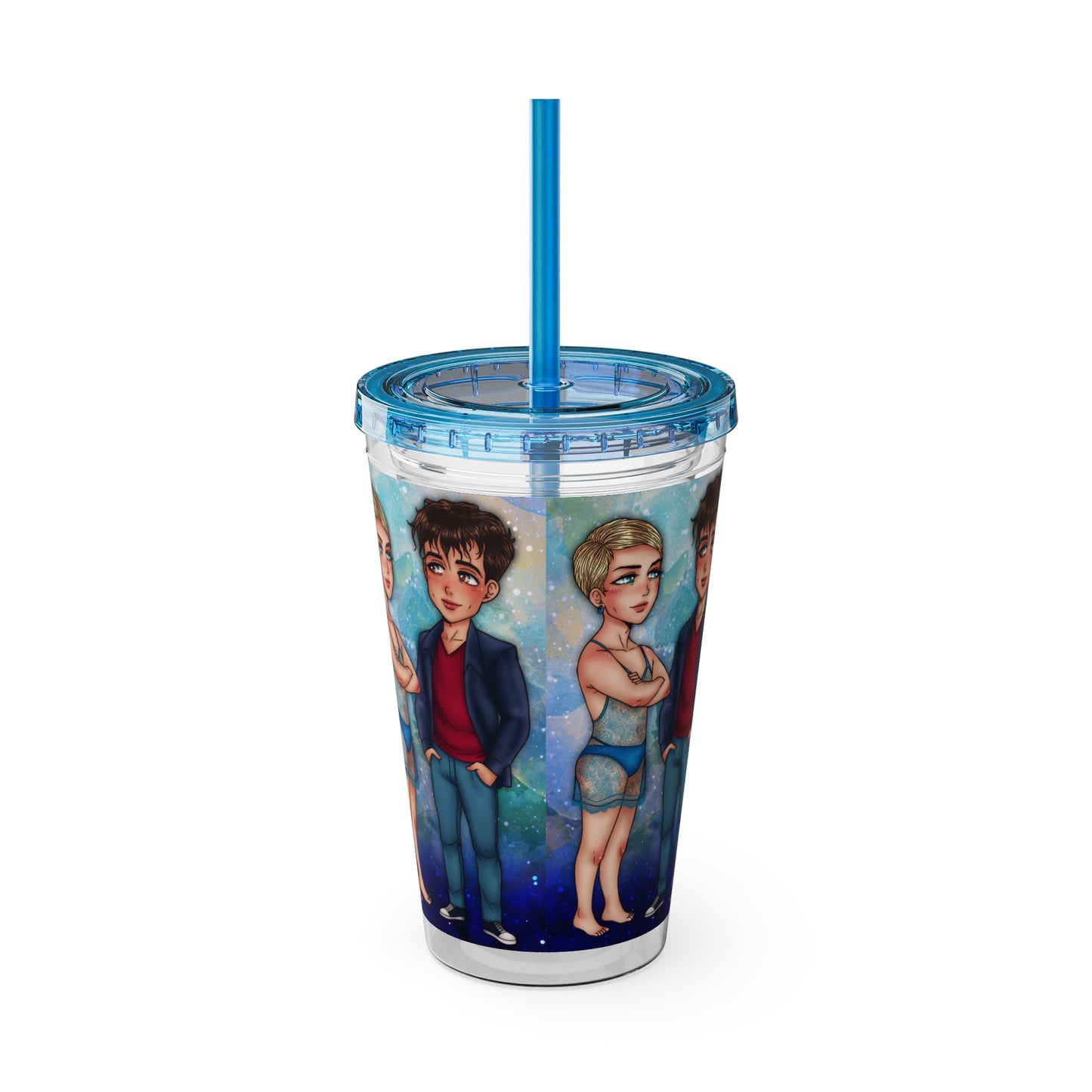 Syl & Russ Tumbler with Straw, 16oz