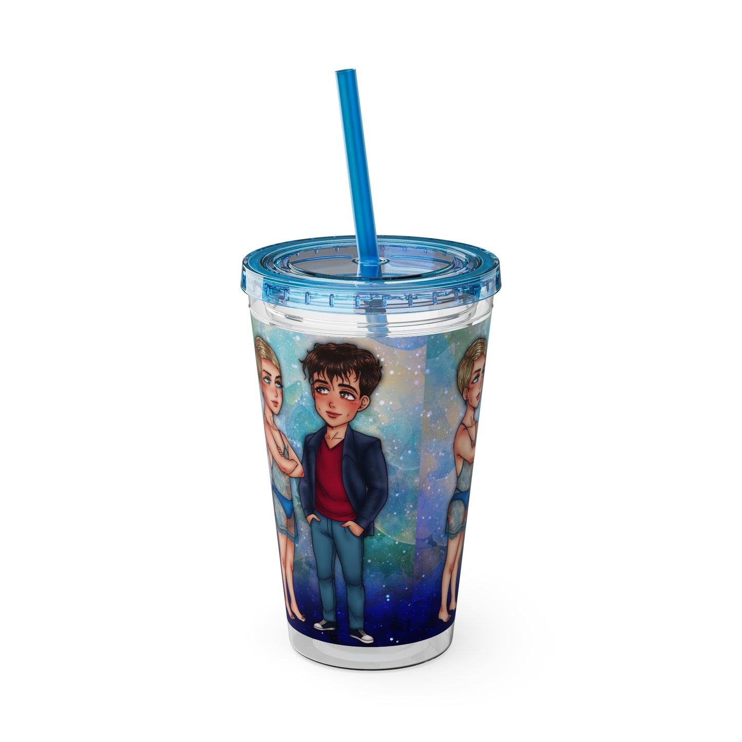 Syl & Russ Tumbler with Straw, 16oz