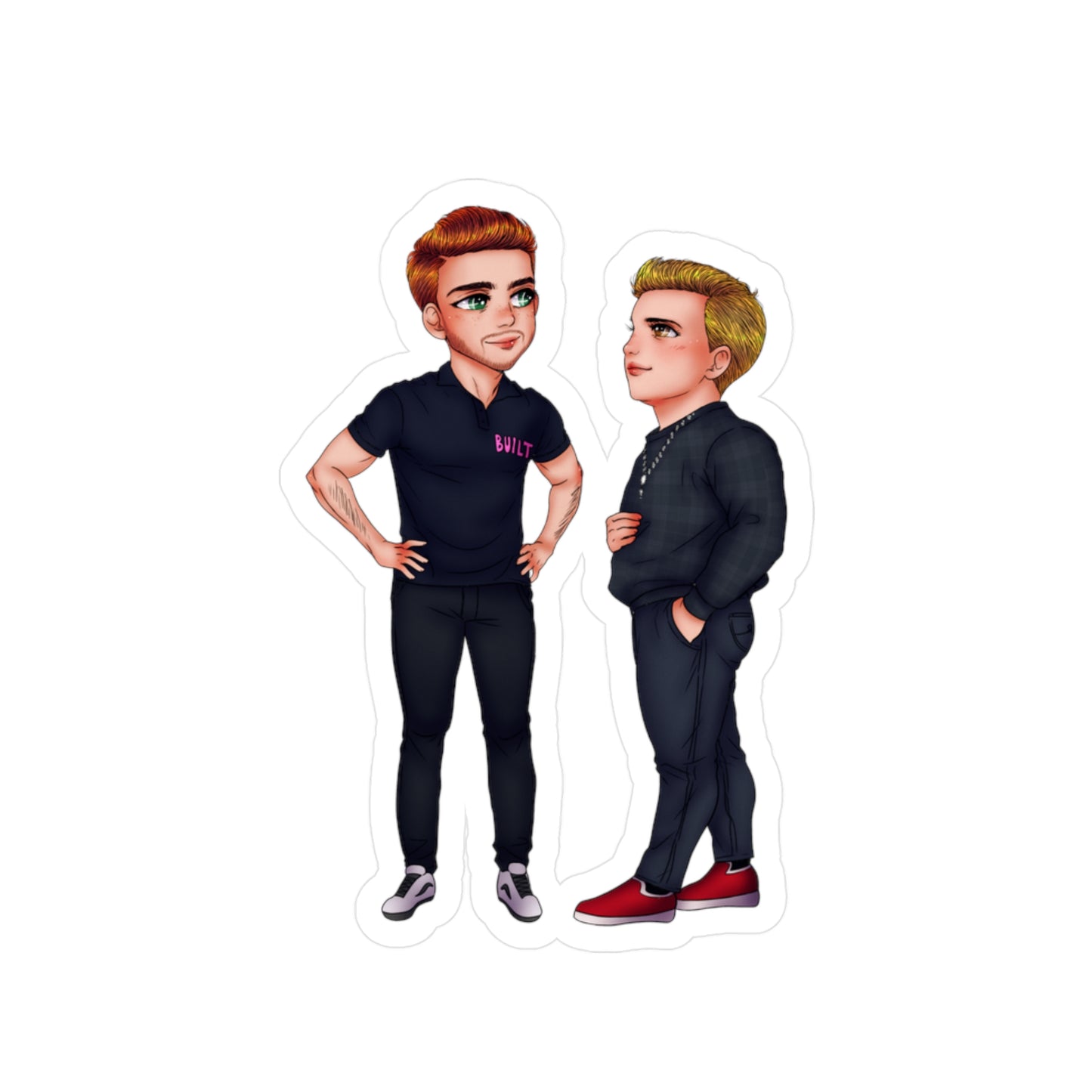 Caine & Logan Cut Out Sticker