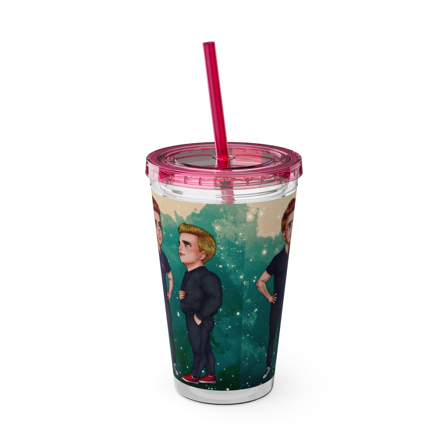 Caine & Logan Tumbler with Straw, 16oz