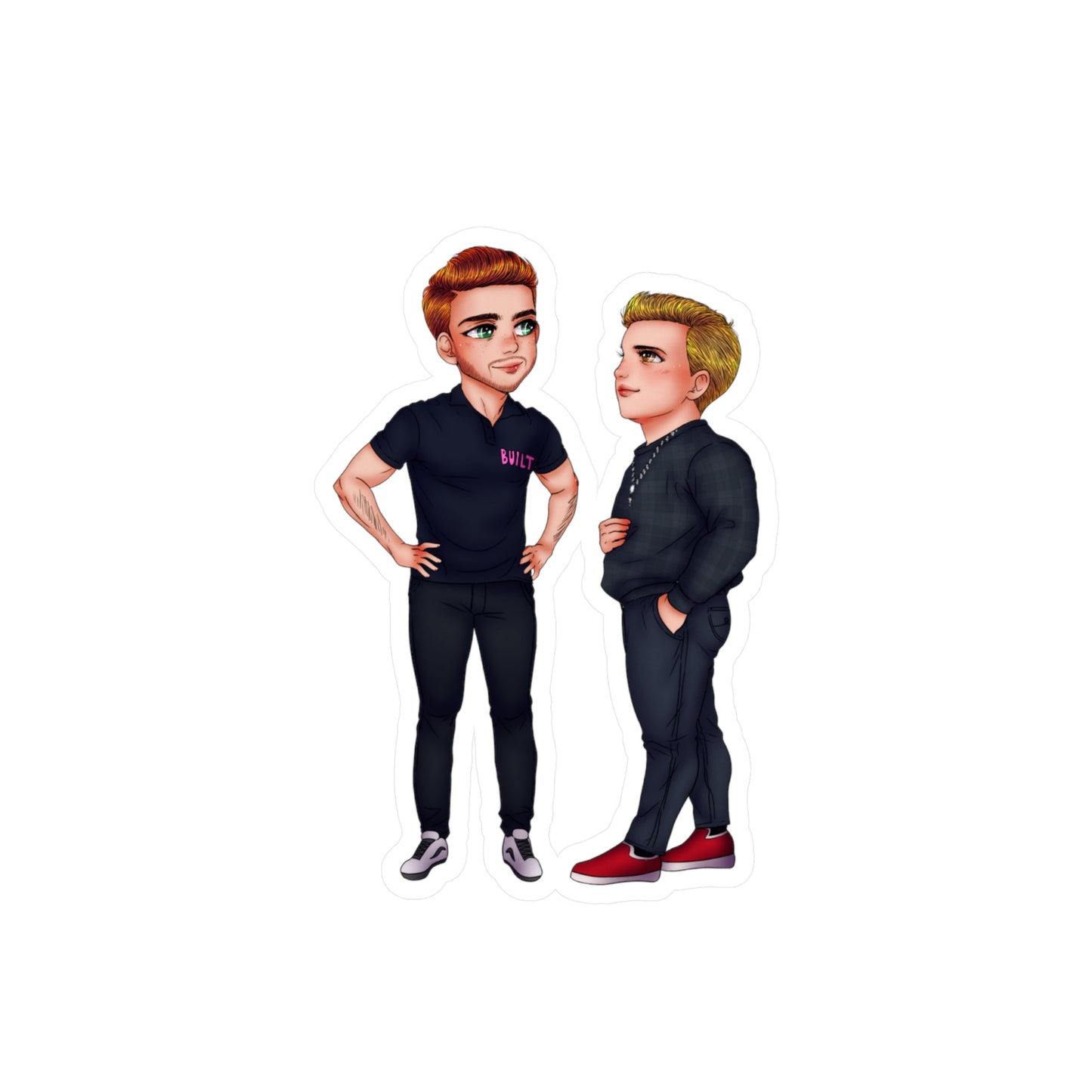 Caine & Logan Cut Out Sticker