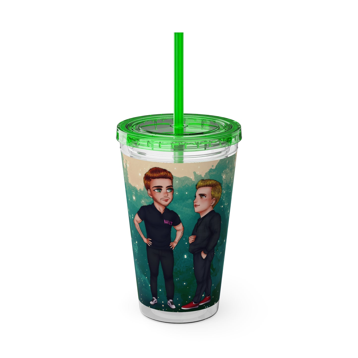 Caine & Logan Tumbler with Straw, 16oz