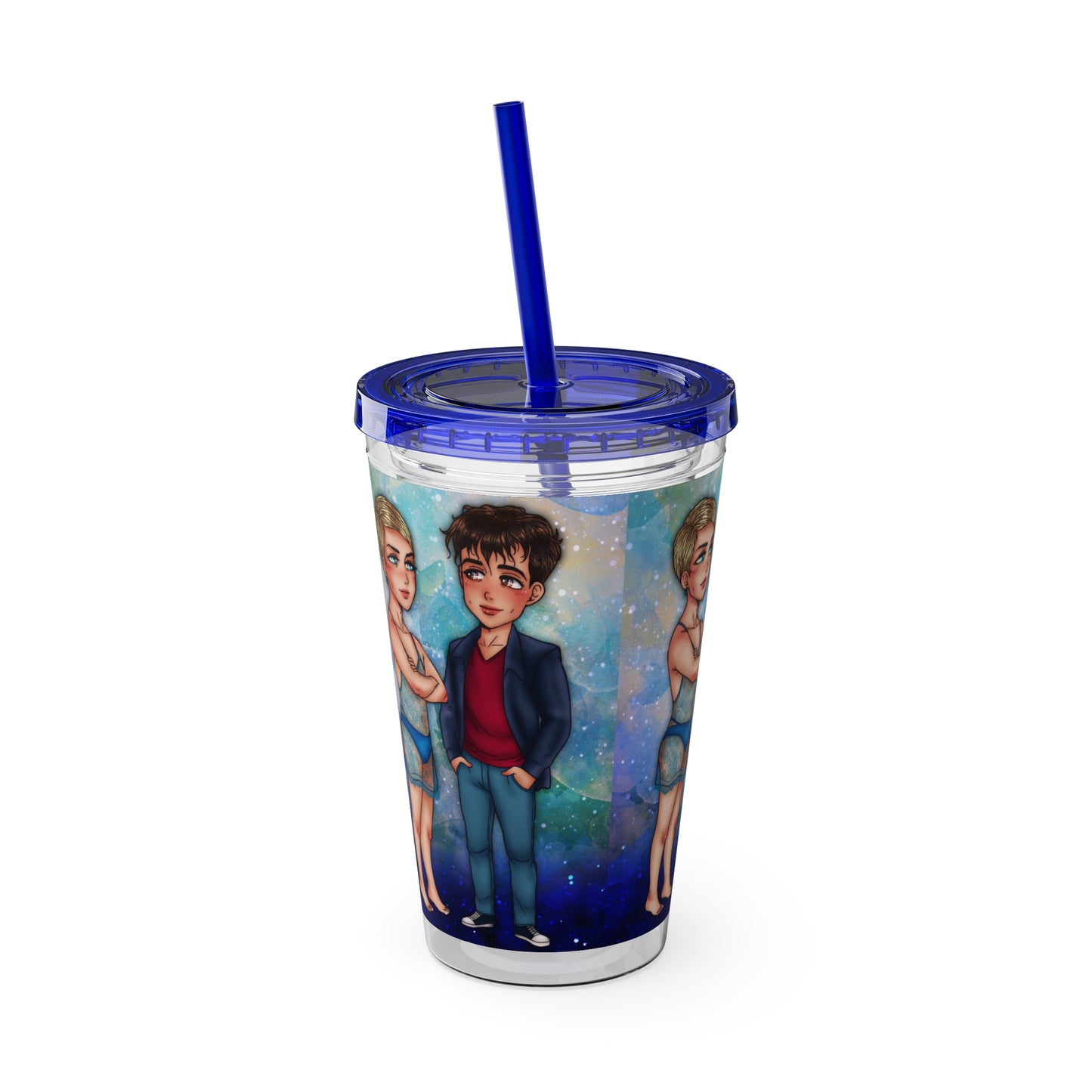 Syl & Russ Tumbler with Straw, 16oz