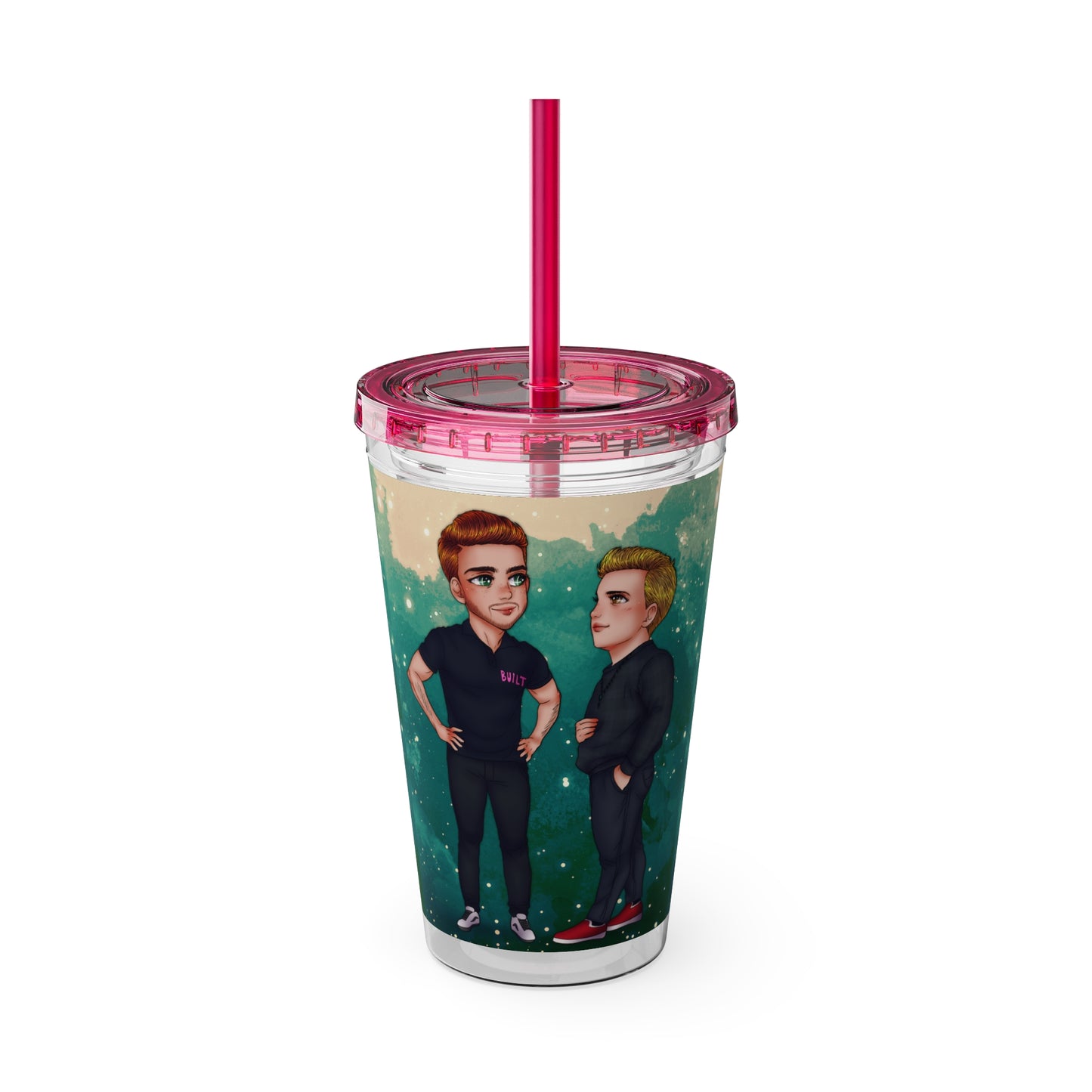 Caine & Logan Tumbler with Straw, 16oz
