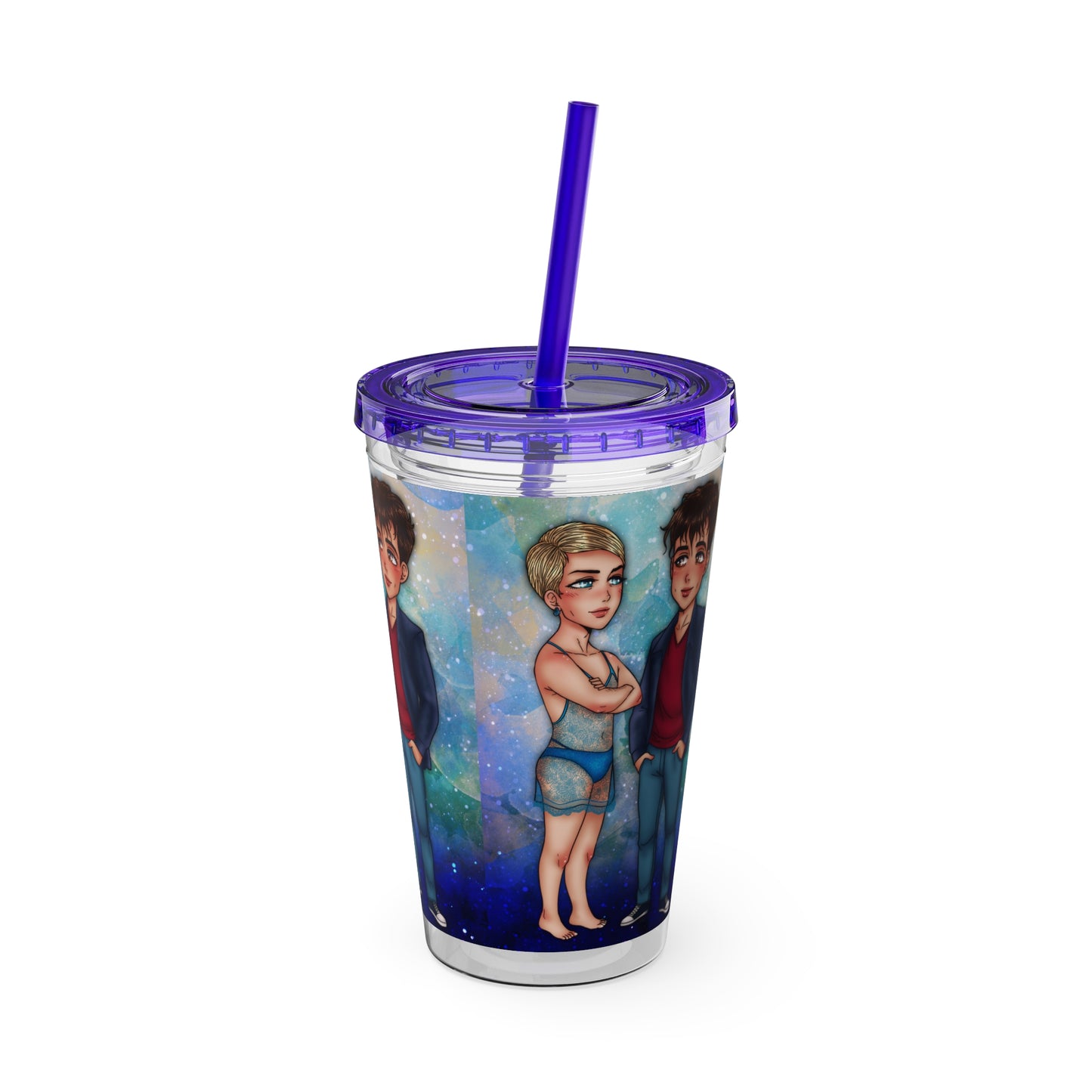 Syl & Russ Tumbler with Straw, 16oz