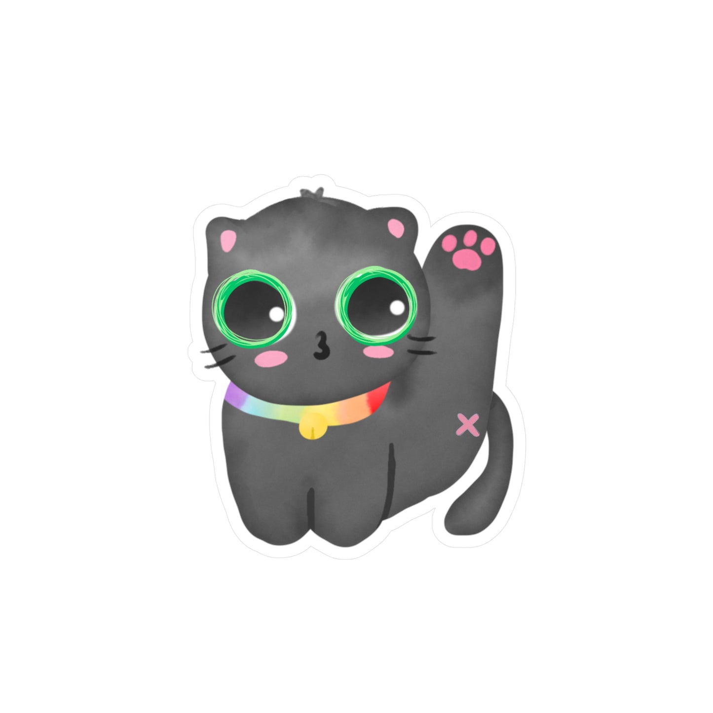 Morning Cat Butt Cut Out Sticker