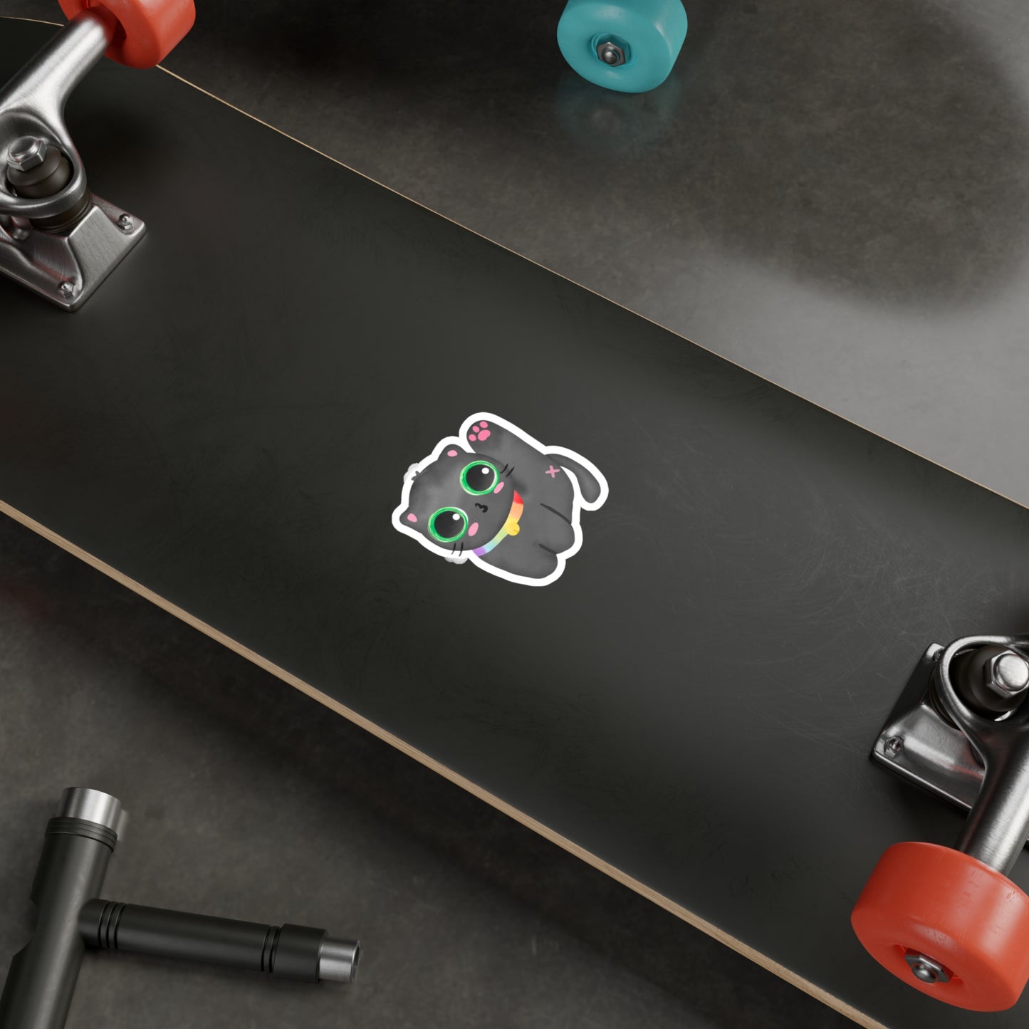 Morning Cat Butt Cut Out Sticker